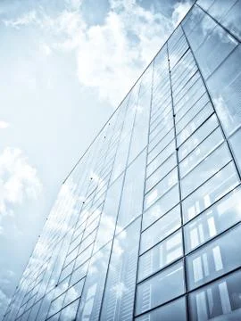 Blue office building 스톡 사진