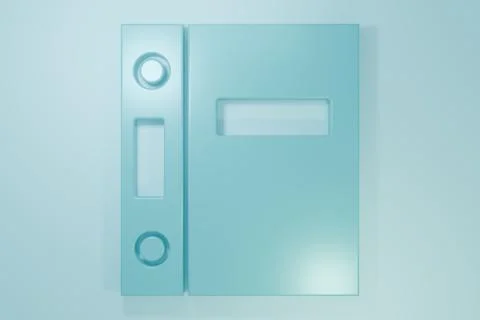 Blue Office folders with papers and documents icon isolated on blue backgro.. Stock Illustration