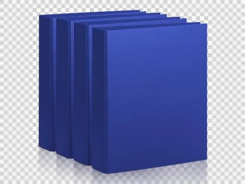 Blue office paper folder, transparent background Ilustración de archivo