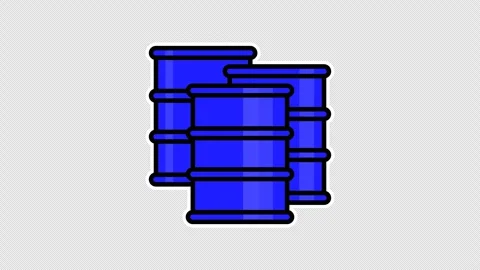 Blue oil drum Stock Footage 335389711