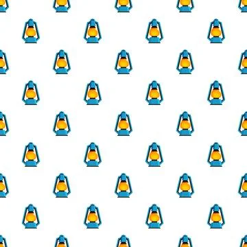 Blue oil lantern seamless pattern background Stock Illustration