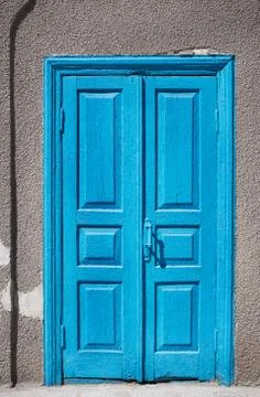 Blue old door Stock Photos