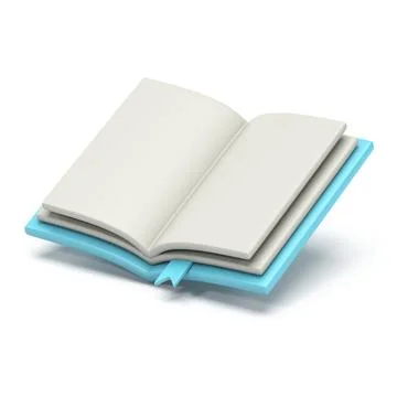 Blue open book icon 3D 스톡 일러스트