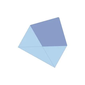 Blue open envelope on the white background. Cartoon cute illustration. Stock Illustration