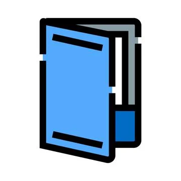 Blue open folder icon organizing important documents Stockillustratie