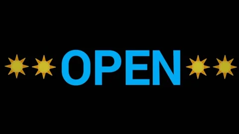 Blue open star animation Stock Footage 229777055