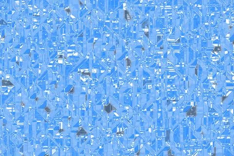 Blue optic crystals pattern digitally drawn background illustration Stock Illustration