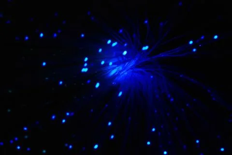 Blue optic fiber Stock Photos