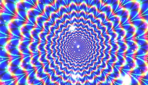 Blue optical expansion illusion Stock Illustration