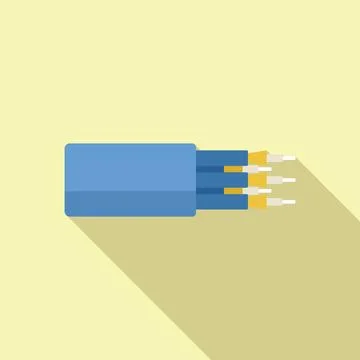 Blue optical fiber cable transmitting data through glass wires Stock Illustration