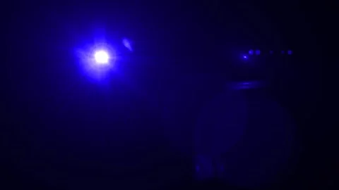 Blue optical lens and fire effect  Video stock 296244745
