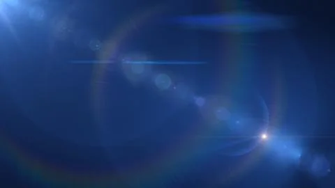 Blue Optical Lens Flare with Circular Bokeh and Light Streak Stock Illustration