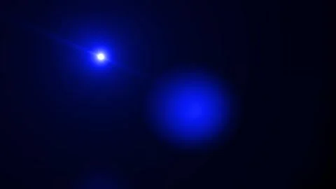 Blue optical lens flares light effect streaks shine ray moving from left to righ Video stock 296321322