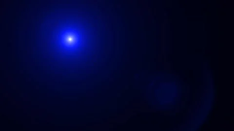 Blue optical lens flares light effect streaks shine ray moving from left to righ Video stock 296321324