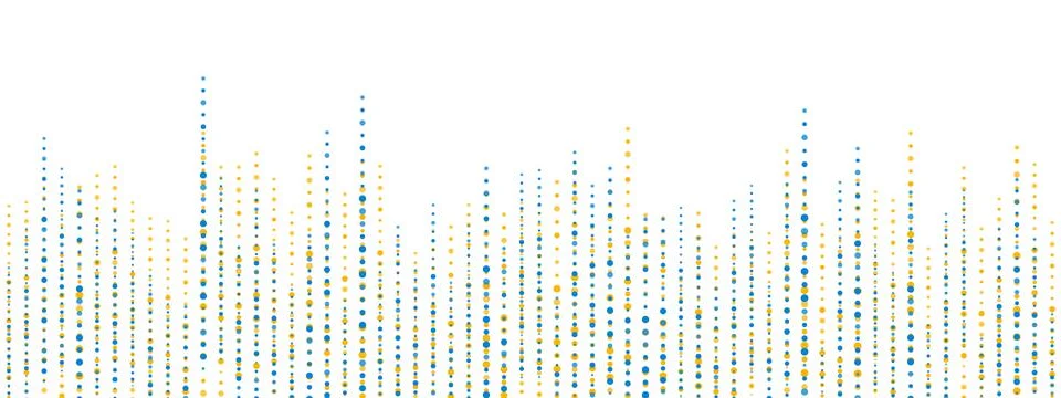 Blue orange abstract technology lines on white background Stock Illustration