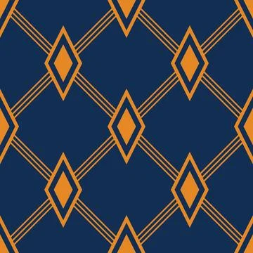 Blue orange asian geometric pattern              Stock Illustration
