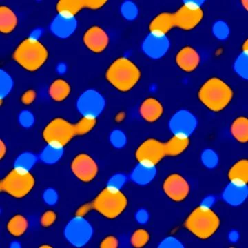 Blue orange blots pattern. Strange image composition. Computer screen. Stock Illustration
