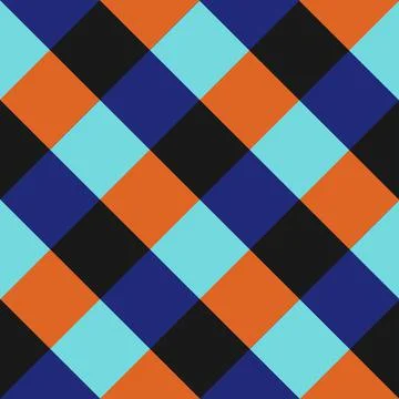 Blue Orange Chess Board Diamond Background Stock Illustration