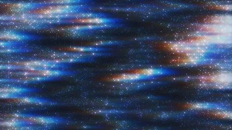 Blue Orange Cosmic Stardust Motion Blur Streaks Stock Illustration