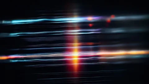Blue Orange Digital Light Lines Futuristic Background Stock Footage 328294249