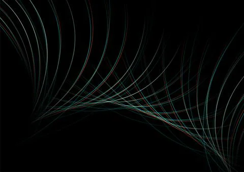 Blue orange minimal wavy lines abstract futuristic tech background Stock Illustration