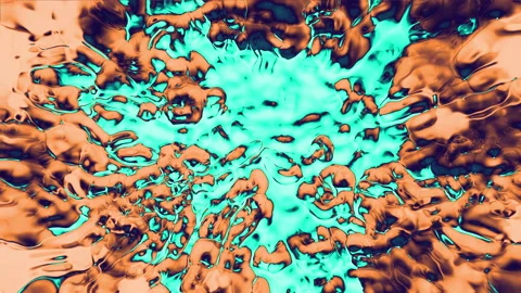 Blue-orange paint boils Stock-Footage 135396552