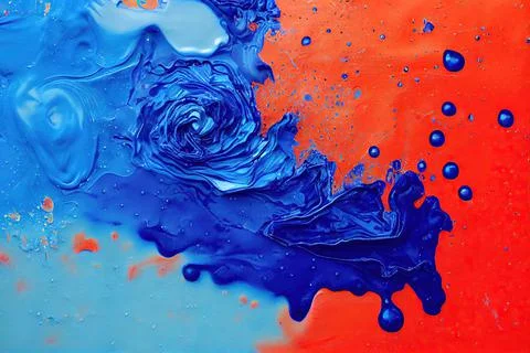 Blue orange paint Stock Illustration