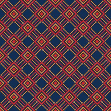 Blue orange red zig zag airrow geometric Stock Illustration