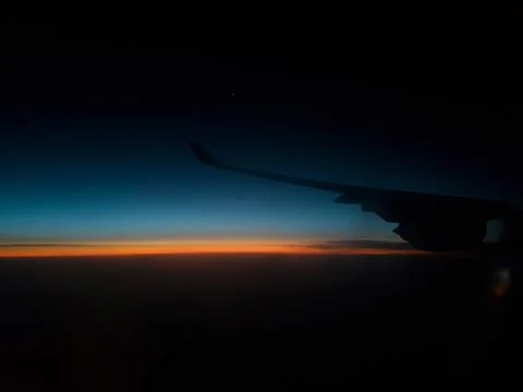 Blue orange sky Stock Photos