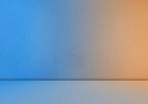 Blue Orange Studio Bakcground Empty Room Minimal Kitchen Table Podium 스톡 사진