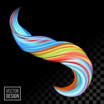 Blue orange vector digital color paint background. Creative vivid 3d flow flu Stock-Illustration