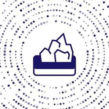 Blue Ore mining icon isolated on white background. Abstract circle random d.. Stock Illustration