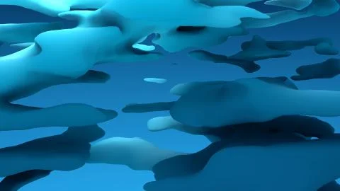 Blue organic background in motion Stock Illustration