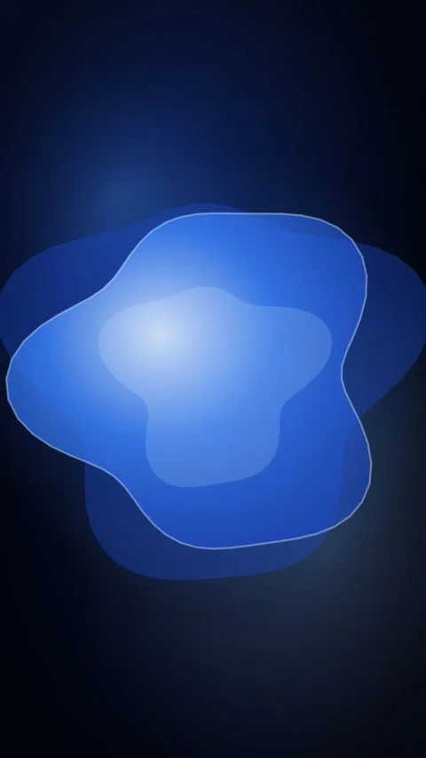 Blue Organic Blob Deforming Vertical Seamless Loop Animated Dark Background For Video stock 343858731