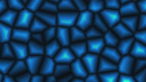 Blue organic cell pattern with bright lights during a dark abstract backgroun Stock Footage 341376275