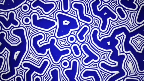 Blue organic fluid motion background seamless loop abstract pattern animation Stock Footage 346219267