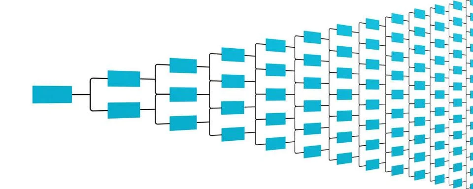  Blue organization chart, flow chart, diagram. Blue organization chart, fl... Stock Photos