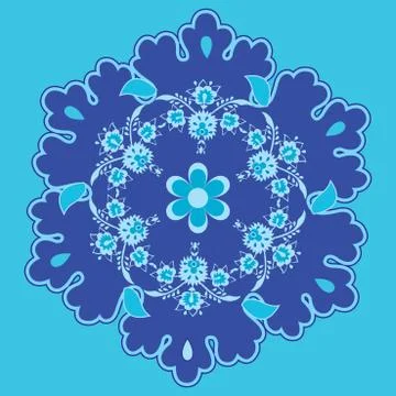 Blue oriental background Stock Illustration