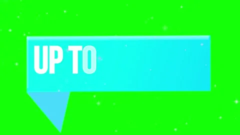 Blue Origami Speech Bubble Banner Floating on a Vibrant Green Screen Background Stock Footage 338424391