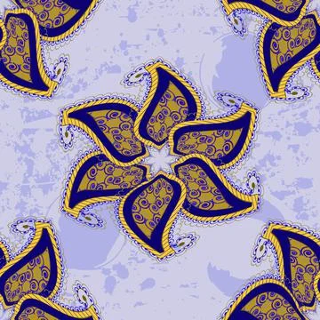 Blue ornament Stock Illustration