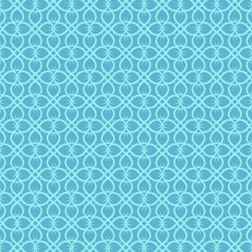 Blue Ornament Shapes Decorative Pattern Background Stock Illustration