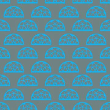 Blue ornamental lace on grey vector pattern illustration Stock Illustration