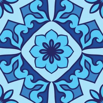 Blue ornamental pattern. Stock Illustration