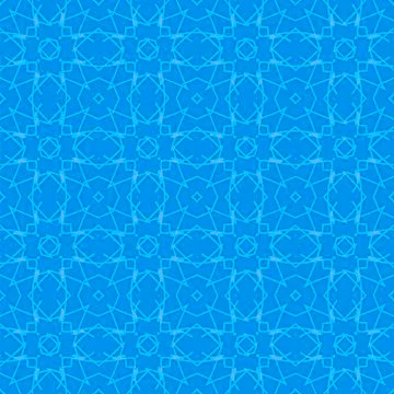 Blue Ornamental Seamless Line Pattern 스톡 일러스트