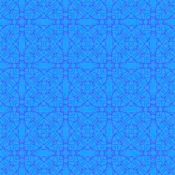 Blue Ornamental Seamless Line Pattern. Illustrazione stock