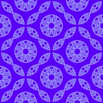 Blue Ornamental Seamless Line Pattern 스톡 일러스트