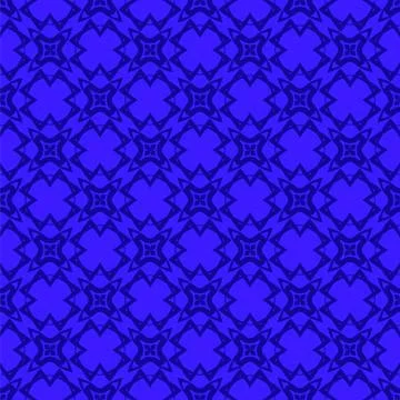 Blue Ornamental Seamless Line Pattern 스톡 일러스트