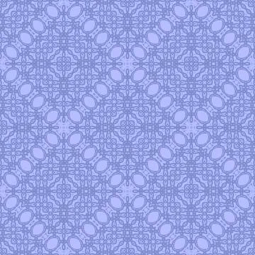 Blue Ornamental Seamless Line Pattern 스톡 일러스트