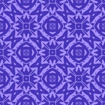 Blue Ornamental Seamless Line Pattern Illustrazione stock