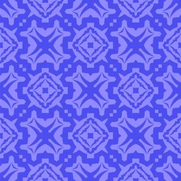 Blue Ornamental Seamless Line Pattern 스톡 일러스트